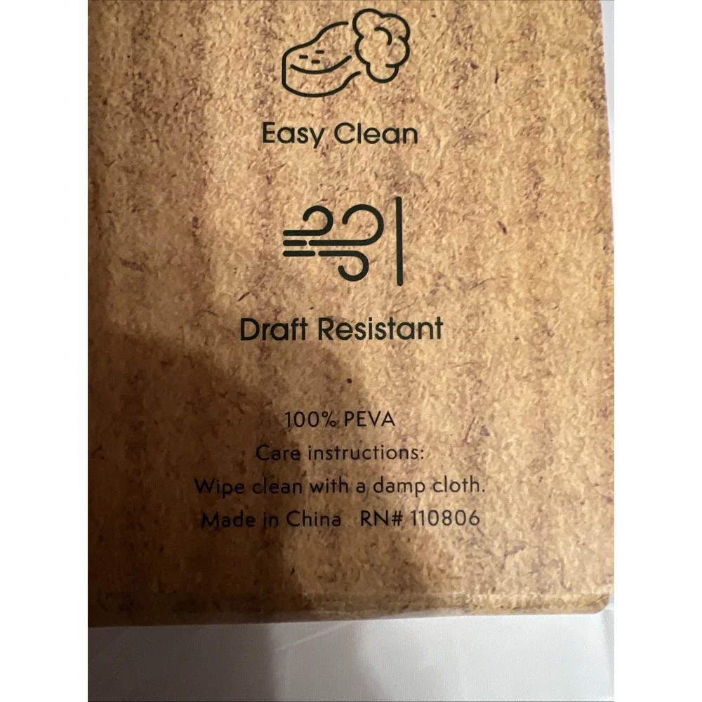 Earth Goodness Eco Friendly 3D Pecan Shower Liner 70inx72in